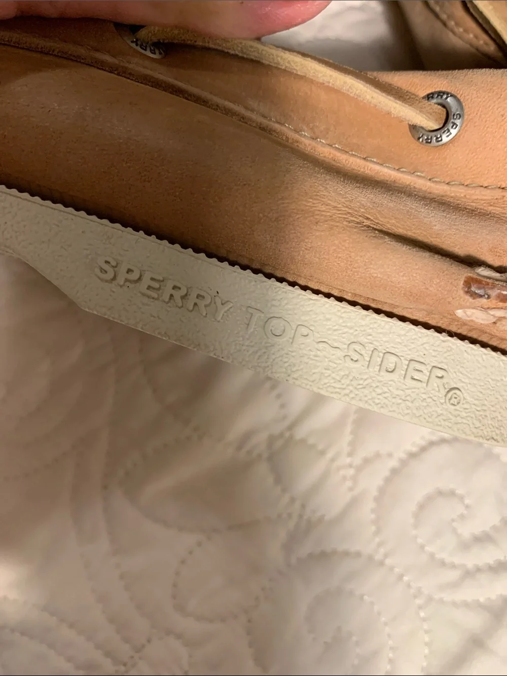 Men's Sperry Tan Leather Boat Shoes size 11.5